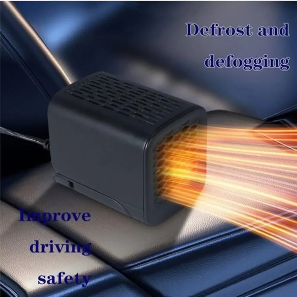 New In Box Deeyota Black Car Mounted Heater Multifunction Folds Rotates 360 12V - Picture 5 of 8
